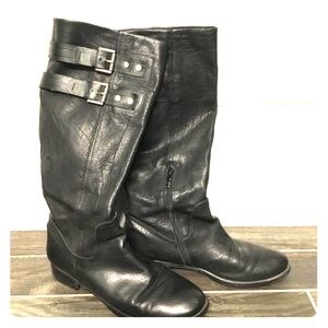 Nine West Tall Flat Boots | Leather/Man made Upper